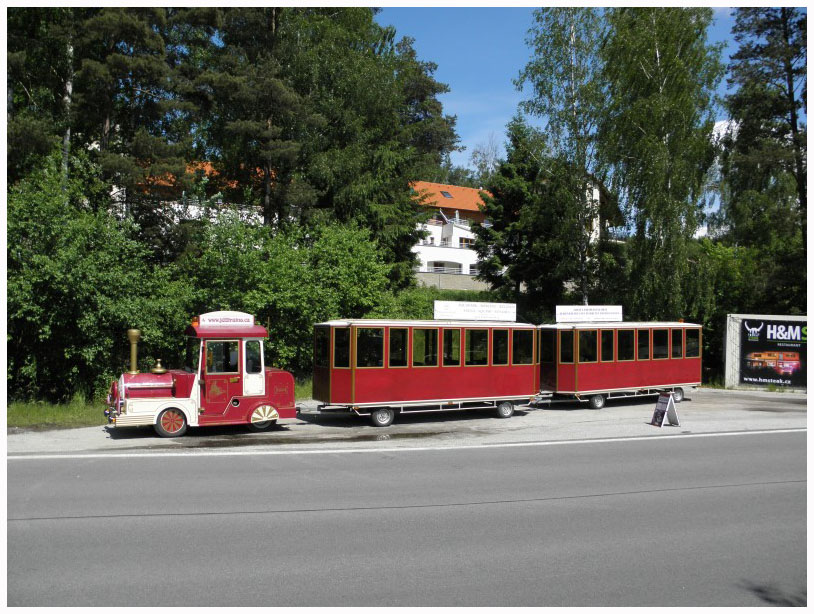 Vyhlídkový silniční vláček Frymburk Lipno nad Vltavou Tipy na